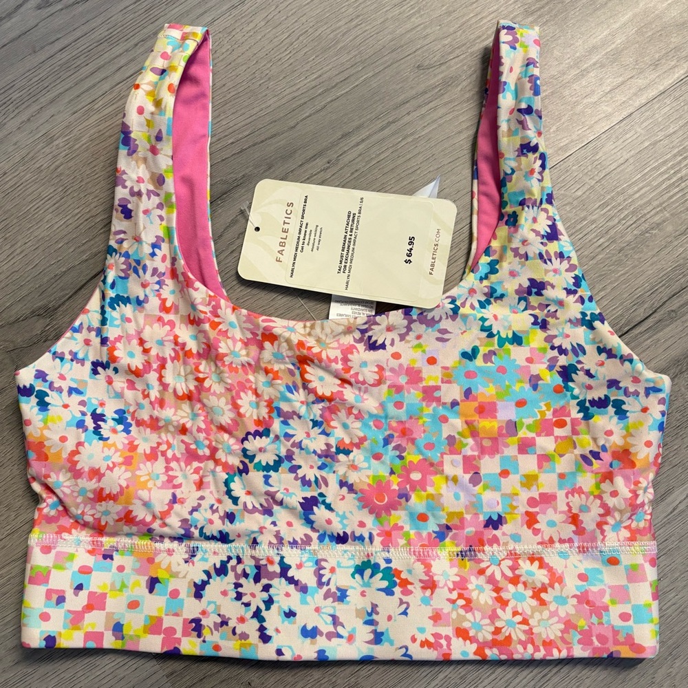 NWT Fabletics Harlyn Midi Medium-Impact Sports Bra